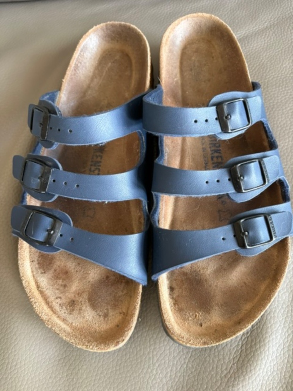BIRKENSTOCK Florida sz 41 (EUR) US/CAN 10.5 Women's three-strap sandal navy blue